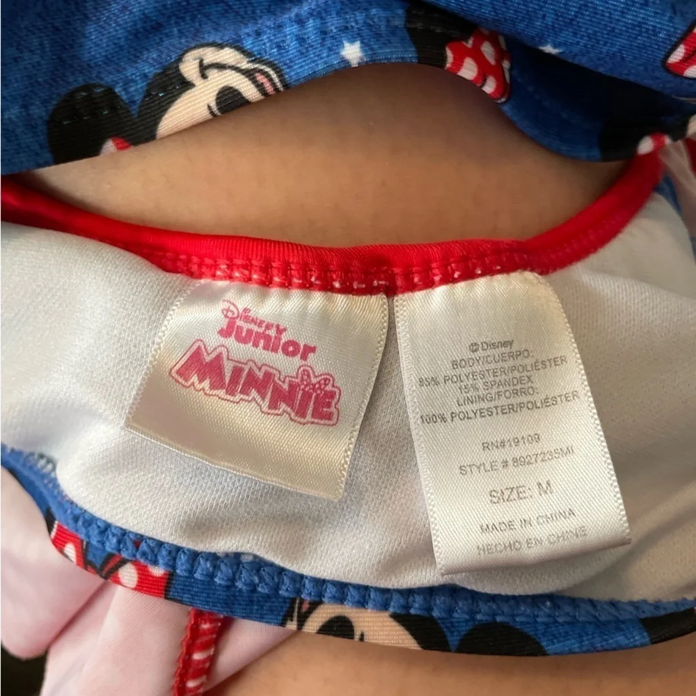 Disney Blue and Red Minnie Mouse Bikini two piece set size M